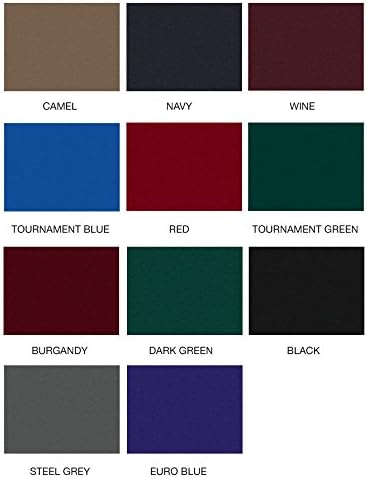 25 oz Tournament Pro Worsted Pool Table Felt Replacement Kit for 9 Foot Tables - Multiple Colors