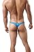 ONEFIT Men's Underwear Striped T-Back Sexy Translucent Underpants,Blue L