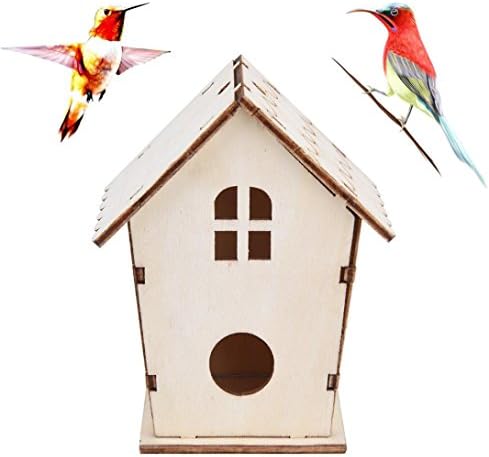 DIY Bird House, Franterd Nest Dox Nest House Creativity Wooden Bird Box Garden Decor