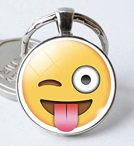 Jb Shop Porte Cle Smiley Langue Clin D Oeil Fun Amazon Fr Auto Et Moto