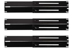 BBQ funland Universal Porcelain Steel Replacement Heat Plate Shield, Heat Tent, Flavorizer Bar, Burner Cover, Flame Tamer for Gas Grill, Extends from 11.75" up to 21" L