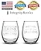 Integrity Bottles, GOT, MOD, That's What I do (Set of 2) Stemless Wine Glasses, Handmade, Handblown, Hand Etched Gifts, Sand Carved, 16oz
