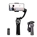 Snoppa Atom 3 Axis Foldable Gimbal for Smartphone & GoPro Hero 4 5 6, Wireless Charging, Built-in Mic Jack, One-Key Switch V/H Orientation, 310g Payload, W Mini Tripod, Black