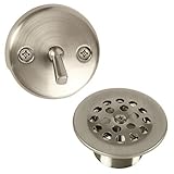 Bennington Trip Lever Bathtub Tub Drain Overflow Conversion Kit, Satin Nickel