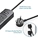 Power Strip with USB, TROND Wall Mountable Extension Cord 4 Outlets 4 USB Ports, 6.6ft Long Power Cord, Angled Flat Wall Plug, for Desk, Nightstand, End Table, Dresser, Workbench