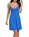 HOTOUCH Sleepwear Women's Sexy Lace Chemise Dress Nightgown Slip Blue S