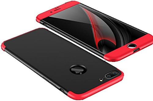 Xeber iPhone 7 Plus Hybird Case 3 In 1 Hybrid Hard PC Ultra Light Anti Scratch Fingerprint Premium Matt Surface Excellent Grip For Apple iPhone 7 Plus (iPhone 7 Plus, Black + Red)
