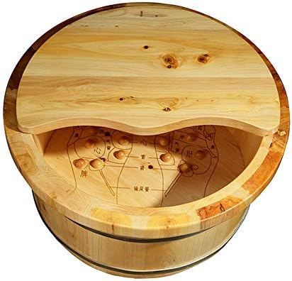 Pedicure Basin,Aromatherapy Wooden SPA Foot Bath Barrel,Home Adult Health and Beauty Massage,Reduce Fatigue and Improve Sleep