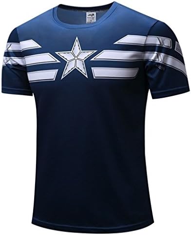 Tunsechuy Captain America Avengers Round Neck Shirts Men t Shirts