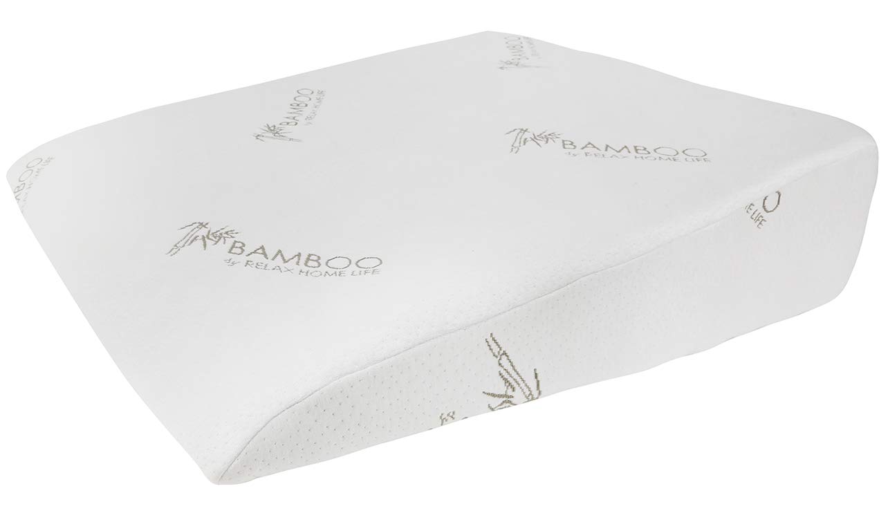 Photo 1 of 7.5 Inch Bed Wedge Pillow for Acid Reflux or Sleeping | 1.5 Inch Memory Foam Top with Stay Cool Cover | Incline Leg Elevation Pillows | Ideal for Gerd, Heartburn, and Snoring (30.5"Wx33"Lx7"H)