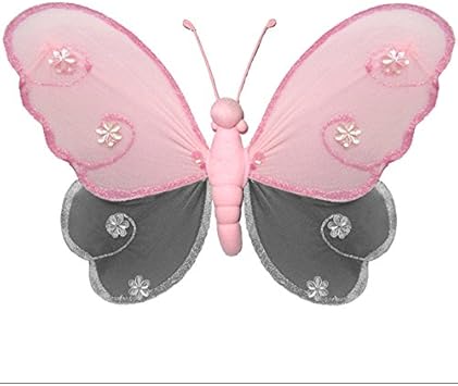 Amazon Com Hanging Butterfly Medium 10 Pink Gray Grey Hailey