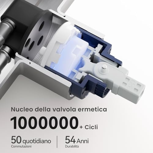 CECIPA Kitchen Sink Tap with 2 Types of Modes, Kitchen Mixer with Pull-Out Shower 40 cm, Stainless Steel Tap with Pull-Out Shower, 360° Swivel Mixer Tap