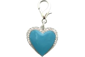 XKSRWE Dog Cat Rhinestones Love Charm Pendant Jewelry Pet Puppy Necklace Collar Accessory