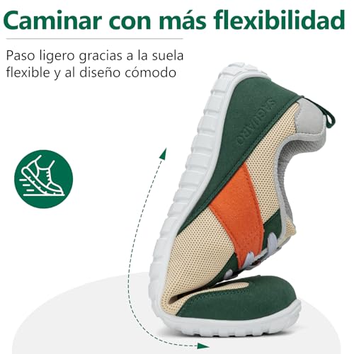 SAGUARO Zapatillas Barefoot Hombre Calzado Minimalistas con Puntera Ancha para Uso Diario, Talla 39-48