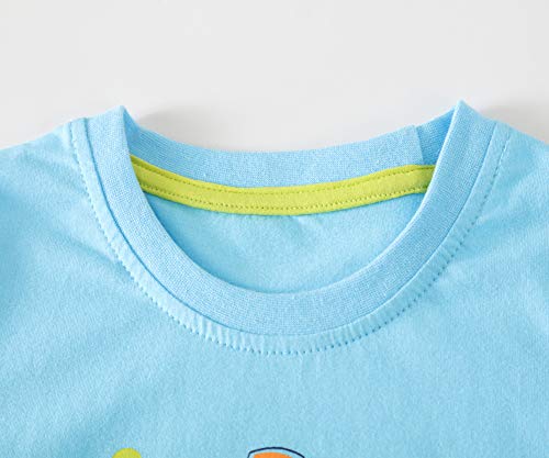 Frogwill Toddler Boys The Little Monster Truck Tee and Shorts Set 18M-7Y (7 Long, Robot) - Thumbnail 7