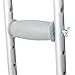 DMI Crutches, Push Button Adjustable Aluminum Crutches with Pads, Tips, and Handgrips Accessories, Adult 5 Foot 2 to 5 Foot 10, Silver and Gray, Beige, 2 Count