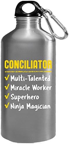 Conciliator Miracle Worker Superhero Ninja Funny Office Gift - Water Bottle