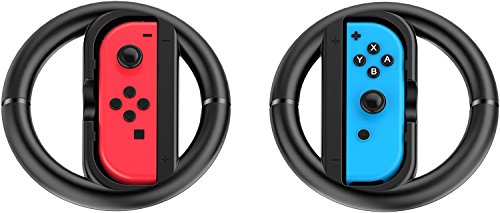 GameWill Joycon Wheel for Nintendo Switch Controller-Black (Set of 2) GameWill Joycon Wheel for Nintendo Switch Controller-Black (Set of 2)