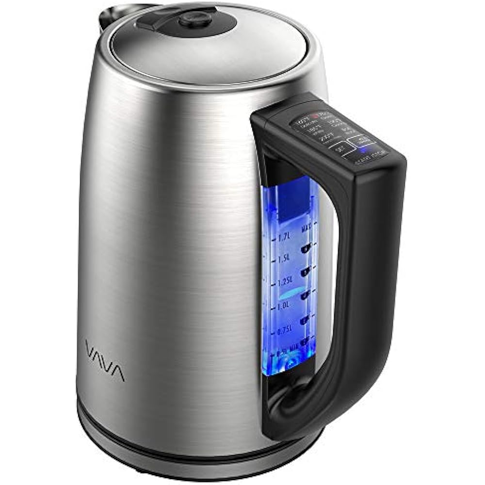 Electric Kettle, Stainless Steel Tea Kettle Adjustable Temperature