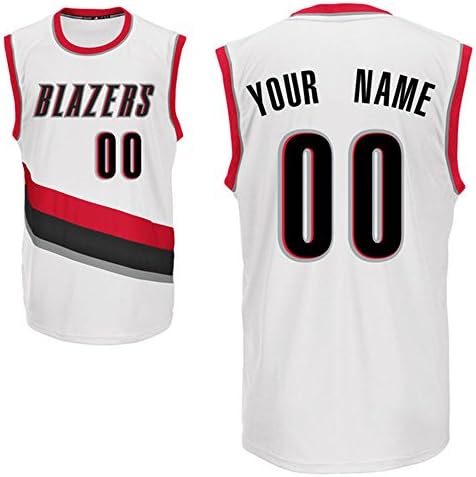 Youth Portland Trail Blazers White Custom Replica Basketball Jersey C.J. McCollum #3 Size L