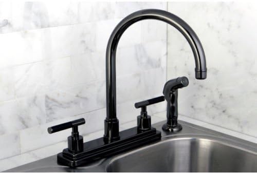 Black Nickel Two Handle Kitchen Faucet Solid Brass Amazon Com