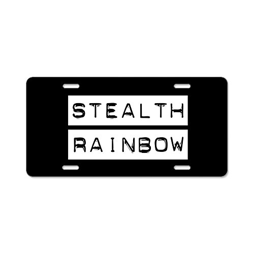 Aluminum License Plate Stealth Rainbow Gay Pride Flag