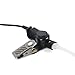 HYS 2.5mm Receiver/Listen ONLY Surveillance Acoustic Tube Earpiece Headset Shoulder with One Pair Medium Earmolds(Left and Right)