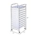 Giantex 10 Drawer Rolling Storage Cart Scrapbook Paper Office School Organizer (Clear)