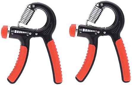 AZLife Hand Grip Strengthener Exercises with Longer Handle and Adjustable Resistance from 20 to 80 lbs for athletes, tennis players, rock climbers, musicians and more(Pack of 2)