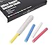 Office Square Non-Toxic Dustless Chalk: White (12 Ct) & Red, Blue, Yellow (2 Each) Chalk Holder