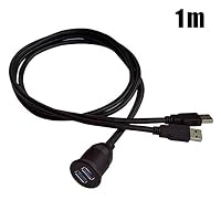 Chocobe USB 3.0 Male to USB 3.0 Female Black Extension Cable Car Dash Panel Flush Mount for Car Motorcycle Trucks