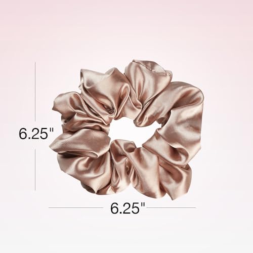 Scunci by Conair The Original Scrunchie hair accessories - hair accessories for women - hair ties - trendy hair accessories - Jumbo Size in Washable - Champagne