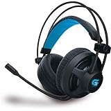 Fortrek H2 - Headset Gamer Pro Microfones e Fones de Ouvido, Preto (Leds Azul)