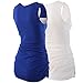 KUCI Maternity Nursing Tank Top, Women Maternity Pajama Tops Nursing Cami Sleep Bra for Breastfeeding (S, Blue+White/2Pack)