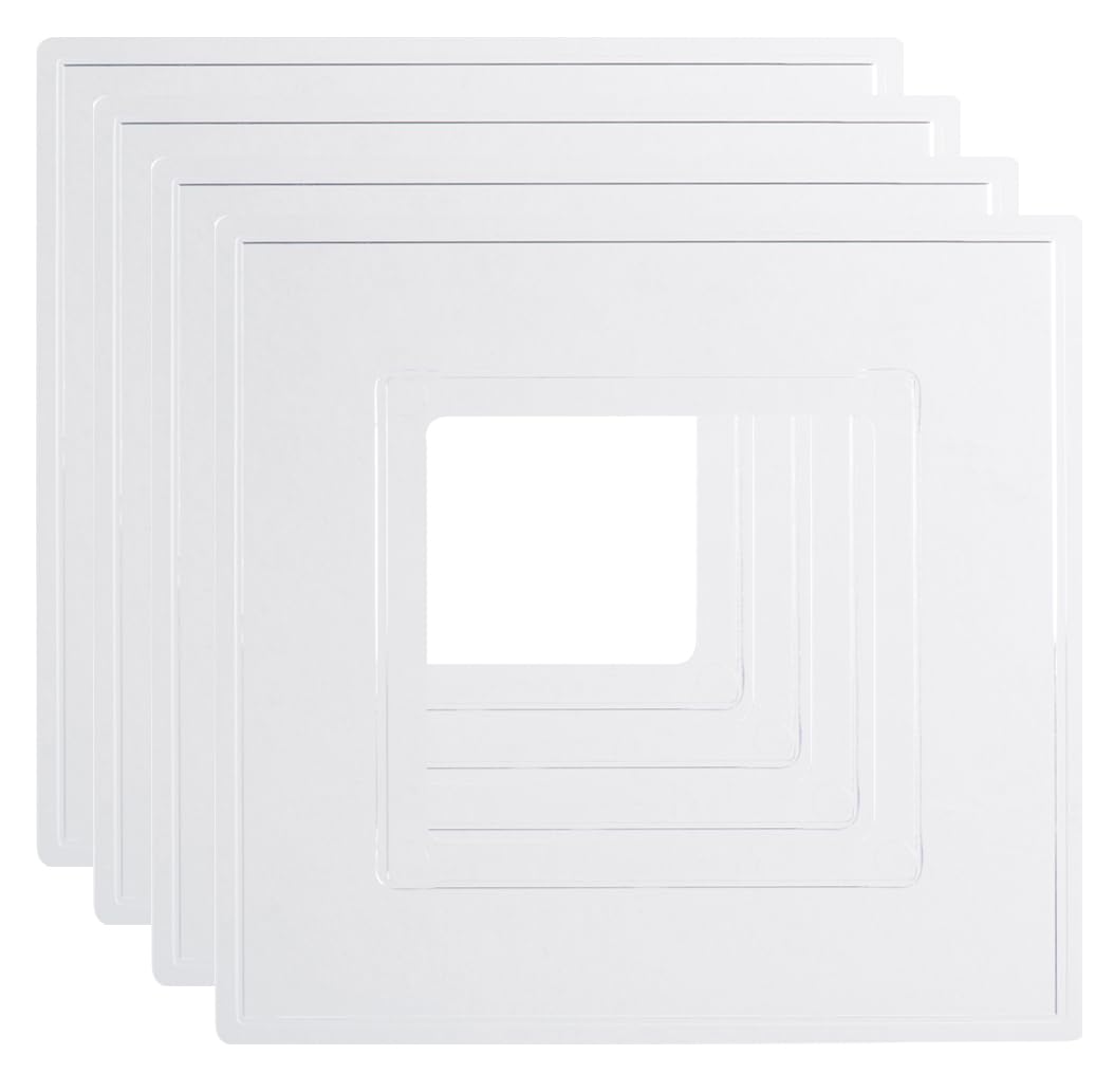 rhinocables, Single Socket Cover, Light Switch Cover for Wall Light - Plastic Plate, Light Switch Frame or Single Plug Socket Cover, Clear Back Panel - Great Home Improvement Accessories (4 Clear)