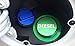 Mookis Billet Aluminum Green Fuel Cap Magnetic for Dodge Ram Diesel 2013-2017 Accessory