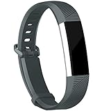 iGK Replacement Bands Compatible for Fitbit Alta and Fitbit Alta HR, Newest Adjustable Sport Strap Smartwatch Fitness Wristbands Slate Small