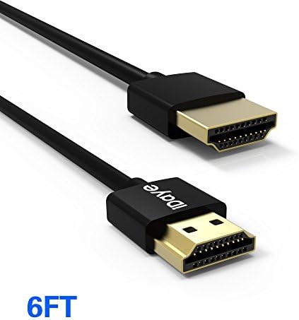 iDaye 4 K Ultra H D High Speed HDMI 2.0 Version M/M cable with Ethernet ,24 K gold-plated connectors for the LCD TV，Projectors,PS game machine and more (6 ft)