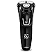 SUPRENT 3 Double-Ring Electric Rotary Shaver for Men, IPX6 Waterproof Men’s Electric Razor Quick Rechargeable with LED Digital Display and Pop-up Precision Trimmer (Black)