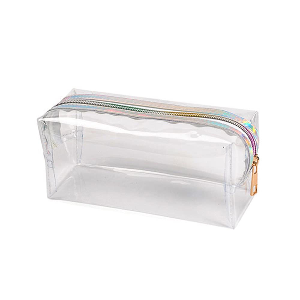 CYWQ Clear Pencil Case,Transparent Plastic Pen Pencil Bag, Travel Cosmetic Bag Makeup Pouch for Girls WomenTeenage Boys