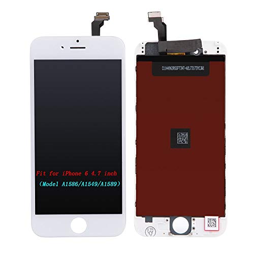 DRT iPhone 6 Screen Replacement (White), LCD Touch Screen Digitizer Frame Assembly Replacement Set and Glass Screen Protector for iPhone 6 (4.7 in) - Thumbnail 2