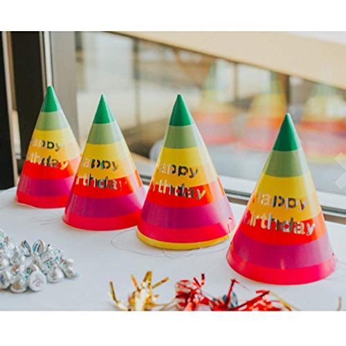 Azude Birthday Party Cone Hats, Rainbow 12 ct Pricepulse