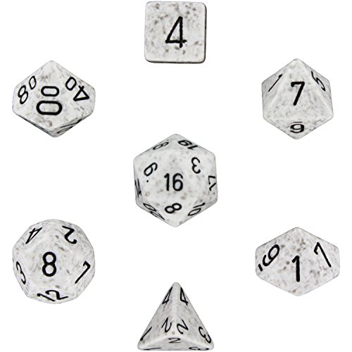 Polyhedral 7-Die Chessex Dice Set - Speckled Artic Camo