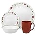 Corelle Contours 16-Piece Dinnerware Set, Spring Pink, Service for 4