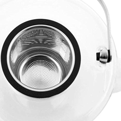 VIVA Scandinavia Teekanne mit Siebeinsatz, Glas Teekocher im Set mit 4 kleinen Tee-Tassen aus Borosilikat Glas und Serviertablett grau, Geschirrspüler-geeignet, Tropffrei, 0,75 Liter – Bild 6