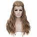 Long Curly Costume Party Wig Cosplay Halloween Synthetic Wigs Come with Wig Cap (Ash Blonde)