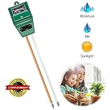 Environmental Concepts 3in1 Plant Flowers Soil Tester Indoor and Outdoor Soil Moisture Sensor Meter, Plant Care Hygrometer Great For Gardening, Farming