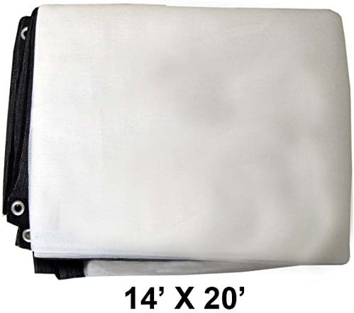 SUN GUARD 14-Feet x 20-Feet White Sunshade Net: TSW-41420