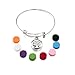 BESTTERN 20Mm Tree Life Essential Oil Diffuser Locket Bracelet 316L Stainless Steel Charm Locket Bangle