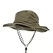 Fantastic Zone Men's Brushed Cotton Twill Aussie Side Snap Chin Cord Hat
